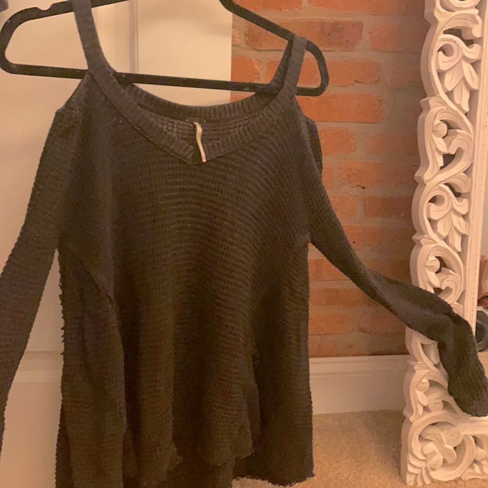 Cold shoulder free people sweater